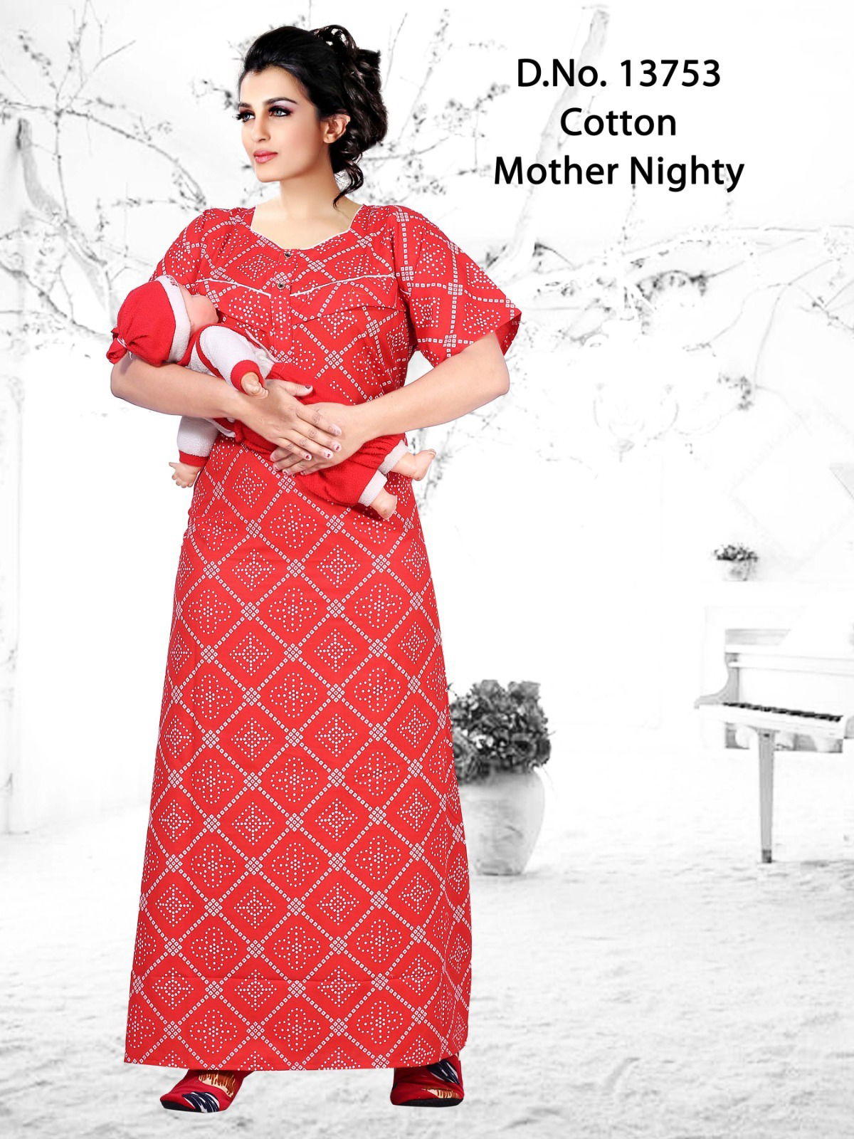 Seven Cross Mother Feeding Nighty Western Catalog